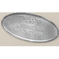 Silver Merry Christmas Oval Seal (3" Diameter)